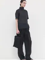 CHRISTIAN WIJNANTS Christian Wijnants Washed Turtle Neck Organza Top | Black