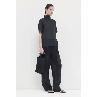 CHRISTIAN WIJNANTS Christian Wijnants Washed Turtle Neck Organza Top | Black