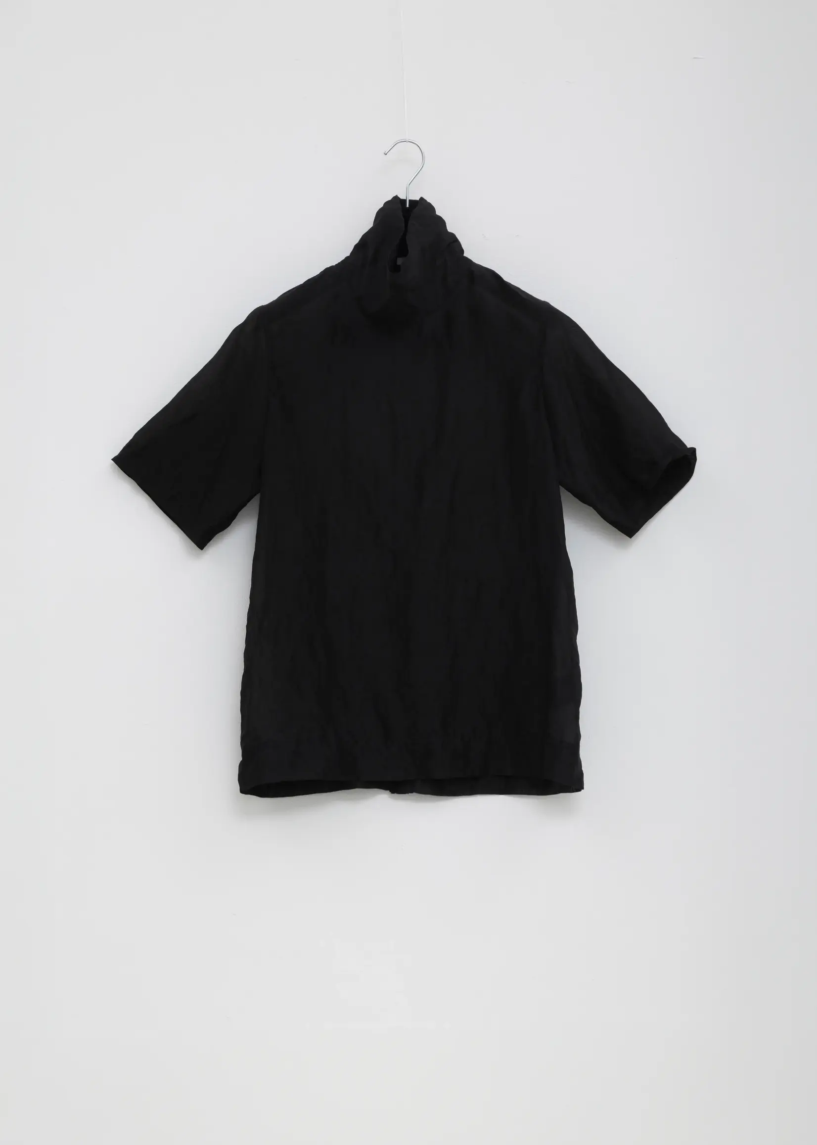 CHRISTIAN WIJNANTS Christian Wijnants Washed Turtle Neck Organza Top | Black