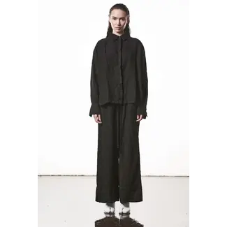 THOM KROM Thom Krom  W P  18  Wide Leg Linnen Trousers .Black