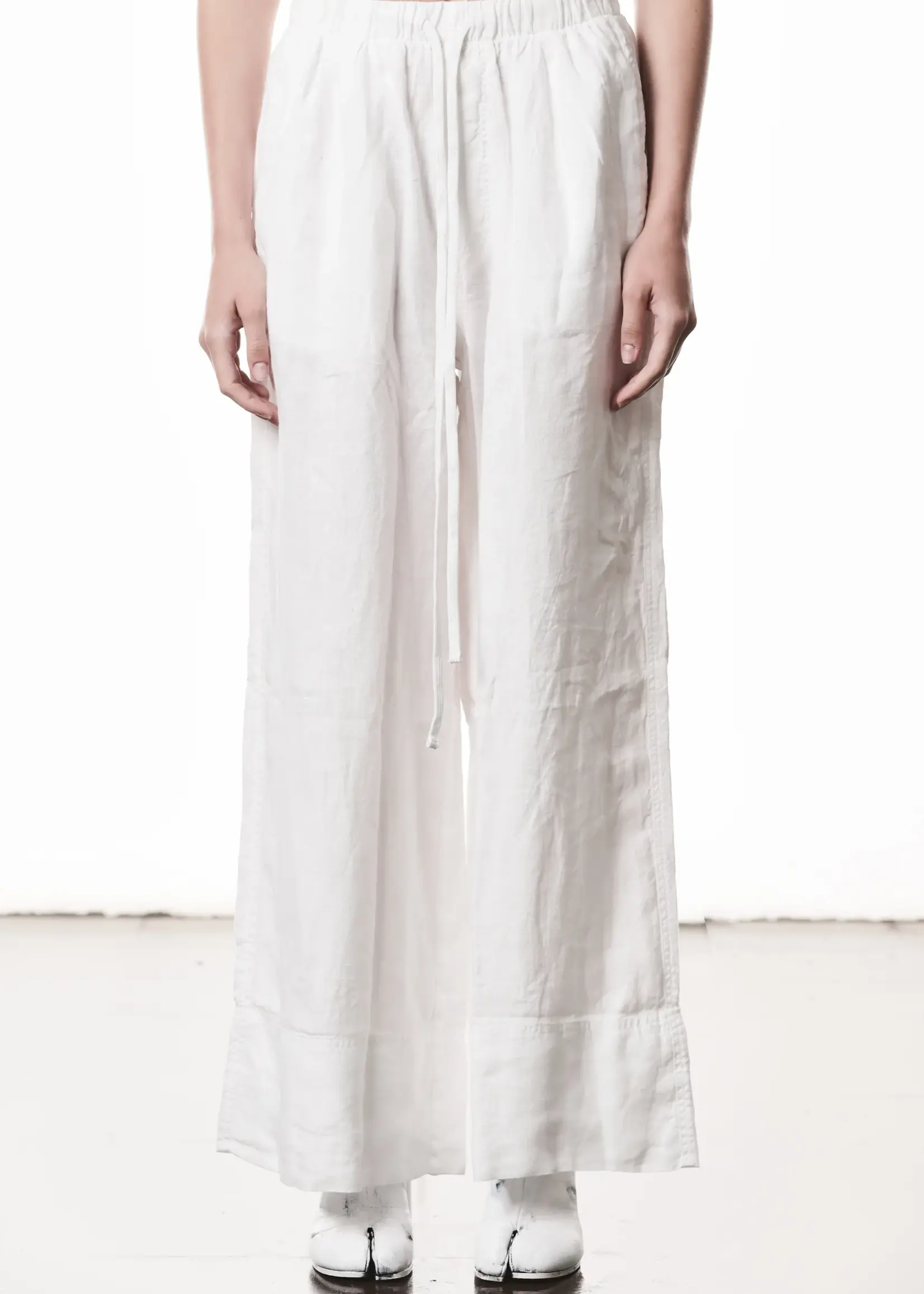 THOM KROM Thom Krom W P 18 wideleg Linnen Trousers . off White