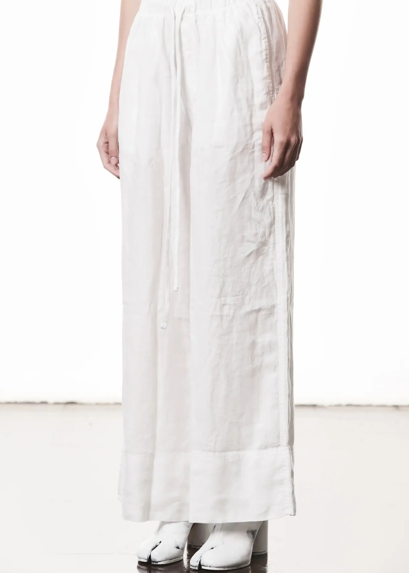THOM KROM Thom Krom W P 18 wideleg Linnen Trousers . off White