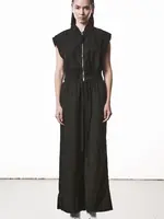 THOM KROM Thom Krom W J  219 croped sleeveles linnen jacket.Black