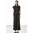 W J  219 Cropped Sleeveless Linnen Jacket | Black