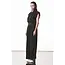 W J  219 Cropped Sleeveless Linnen Jacket | Black