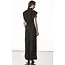 W J  219 Cropped Sleeveless Linnen Jacket | Black