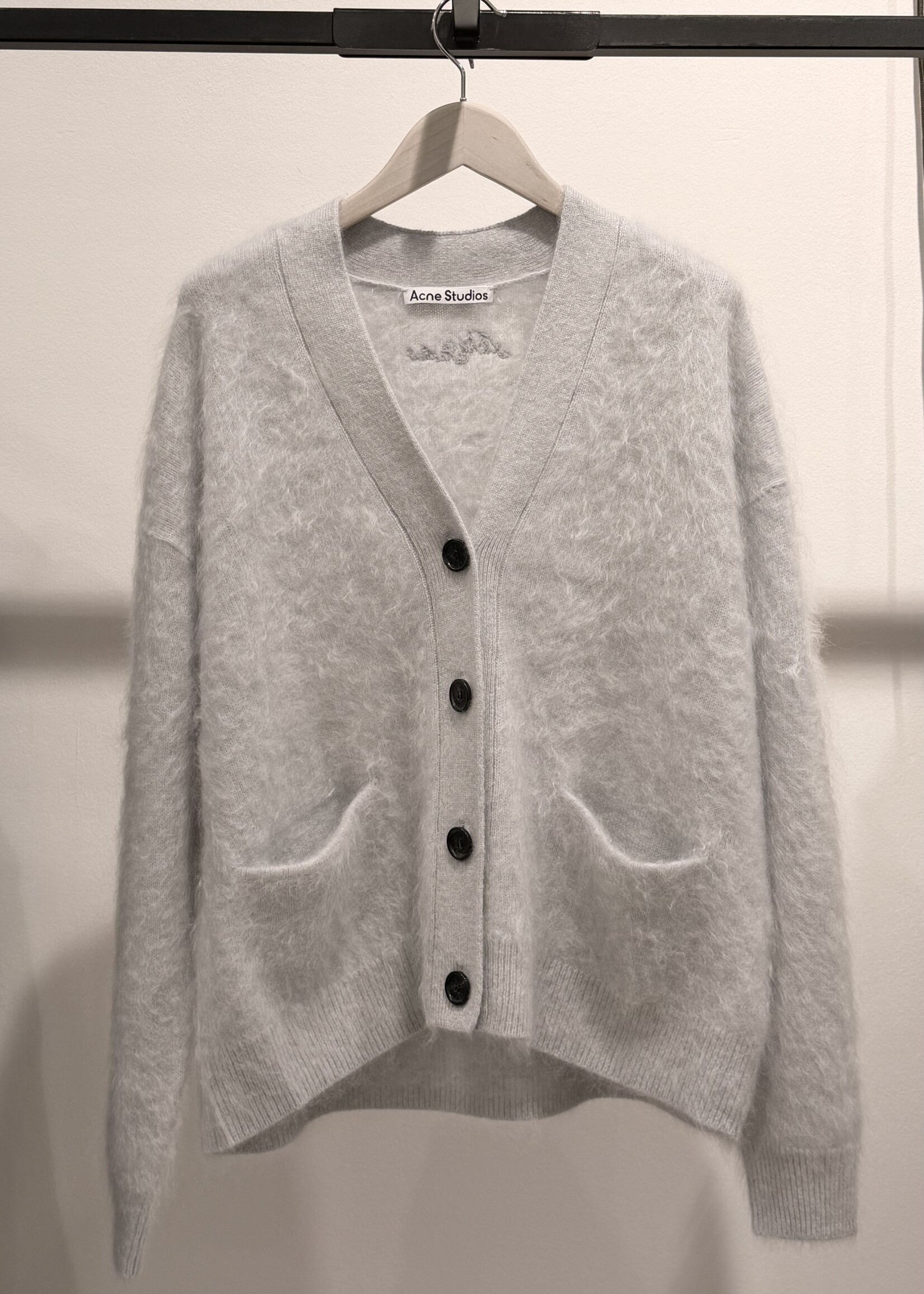 ACNE STUDIOS Acne Studios Cashmere Knitted Cardigan | Light Grey Melange S/M