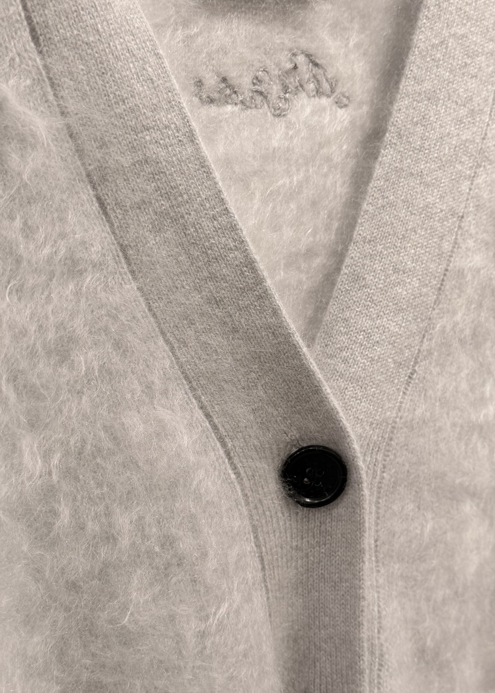 ACNE STUDIOS Acne Studios Cashmere Knitted Cardigan | Light Grey Melange S/M