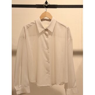 Xacus Xacus 100% Wool Cropped Shirt | Cement