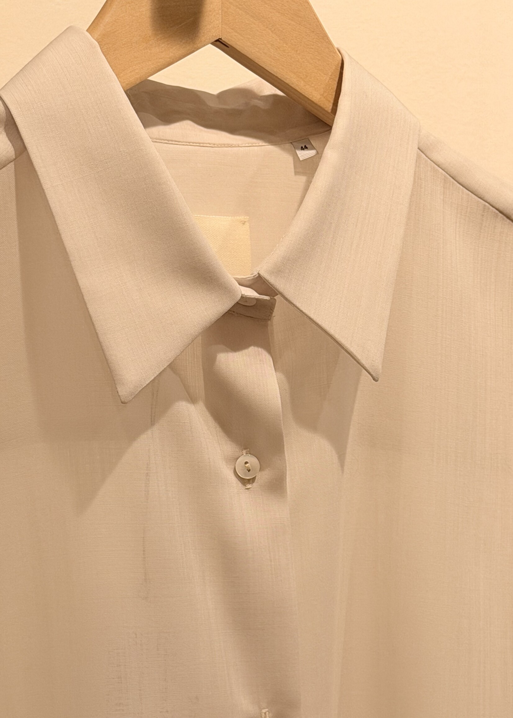 Xacus Xacus 100% Wool Cropped Shirt | Cement