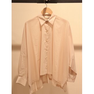 Xacus 100% Cotton Oversize Shirt | Nude