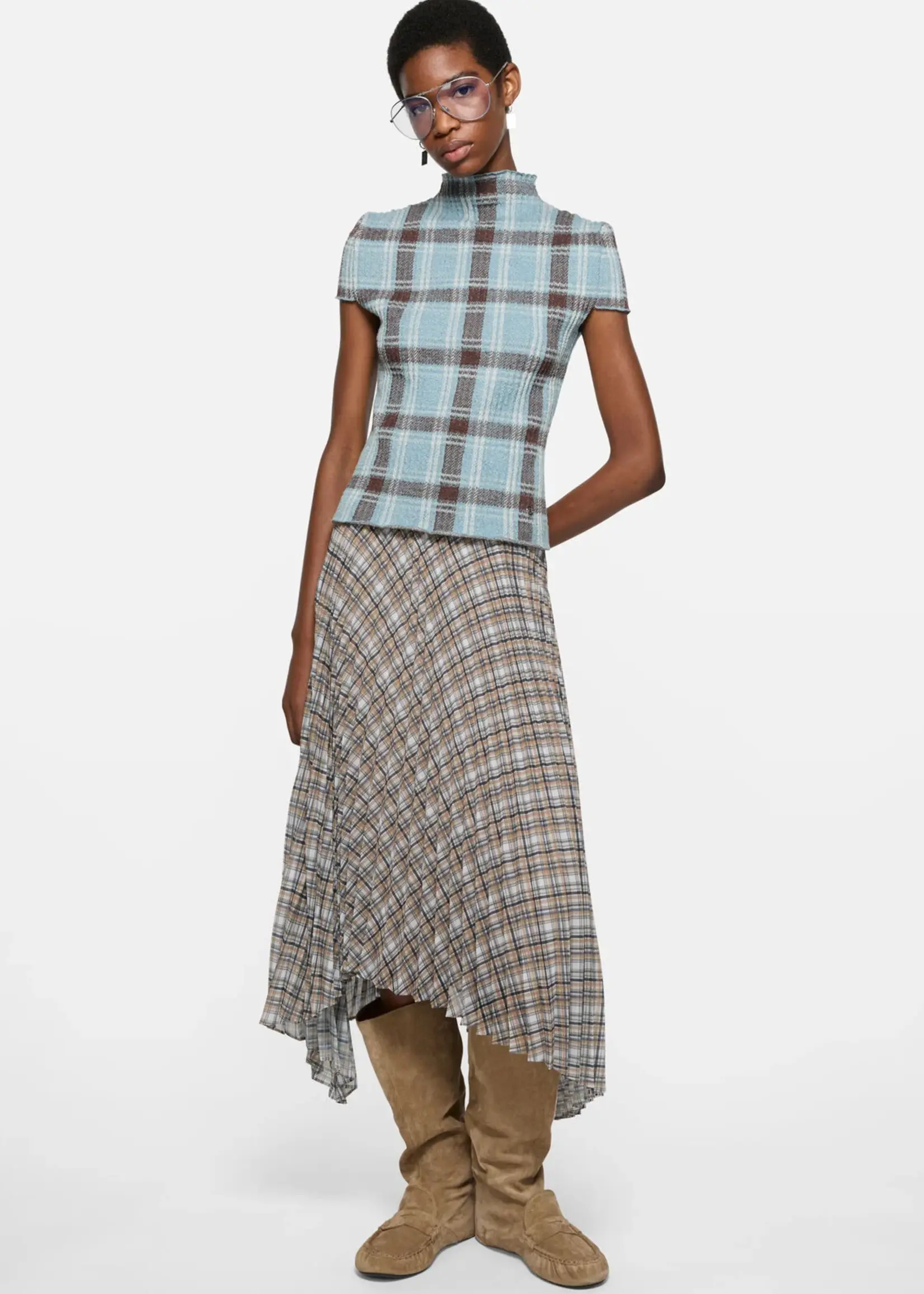 ACNE STUDIOS Acne Studios Slouch Saddle Boots | Beige