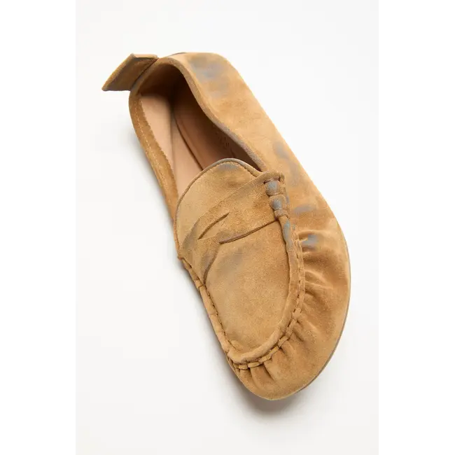 ACNE STUDIOS Acne Studios Suede Loafers | Beige/Blue