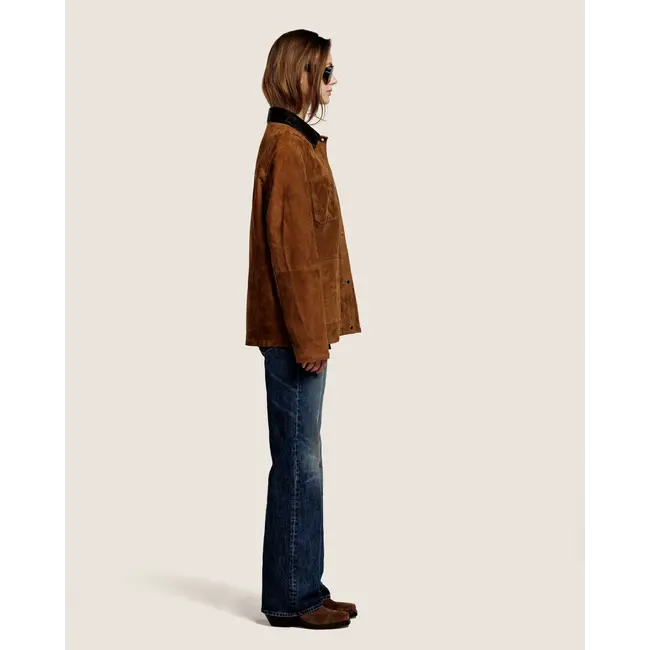 ALTER EGO  Gabby Suede Jacket | Cinnamon
