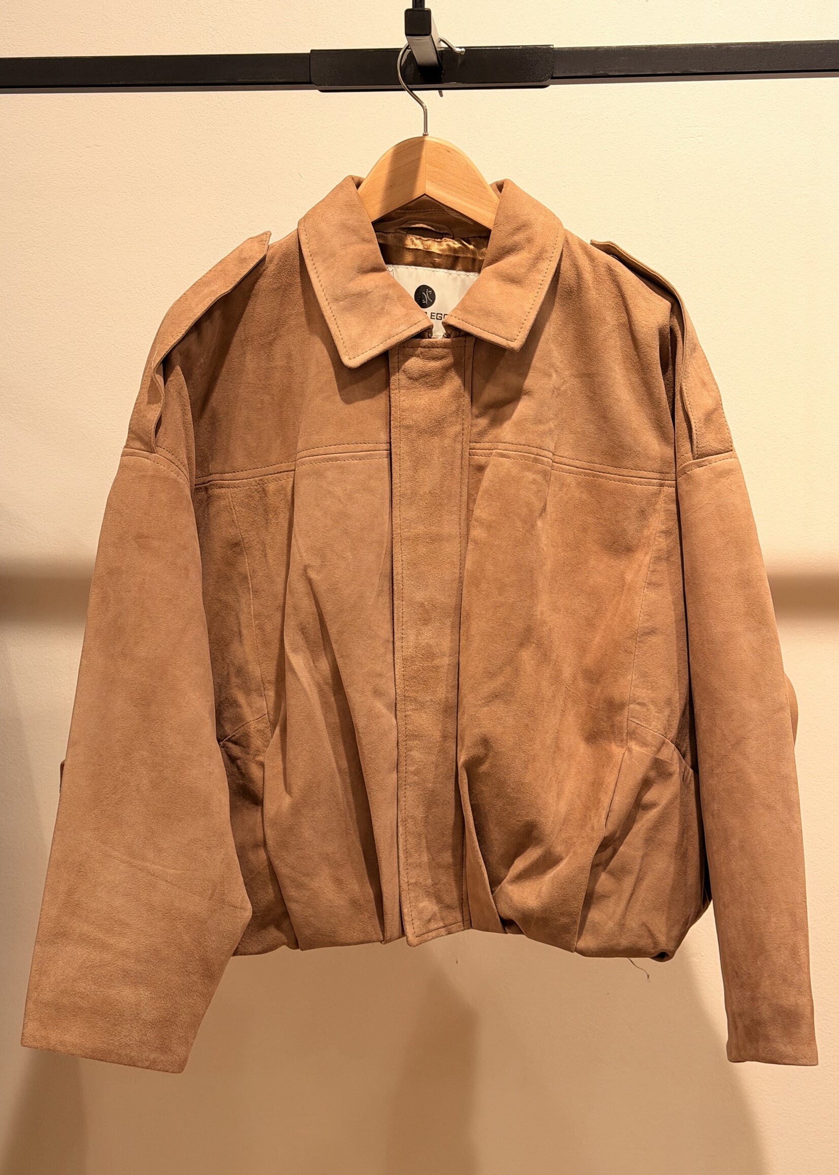 ALTER EGO Alter Ego Meghan Suede Bomber | Dark Sand