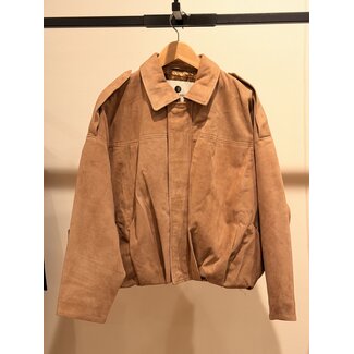 ALTER EGO Alter Ego Meghan Suede Bomber | Dark Sand