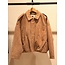 Meghan Suede Bomber | Dark Sand
