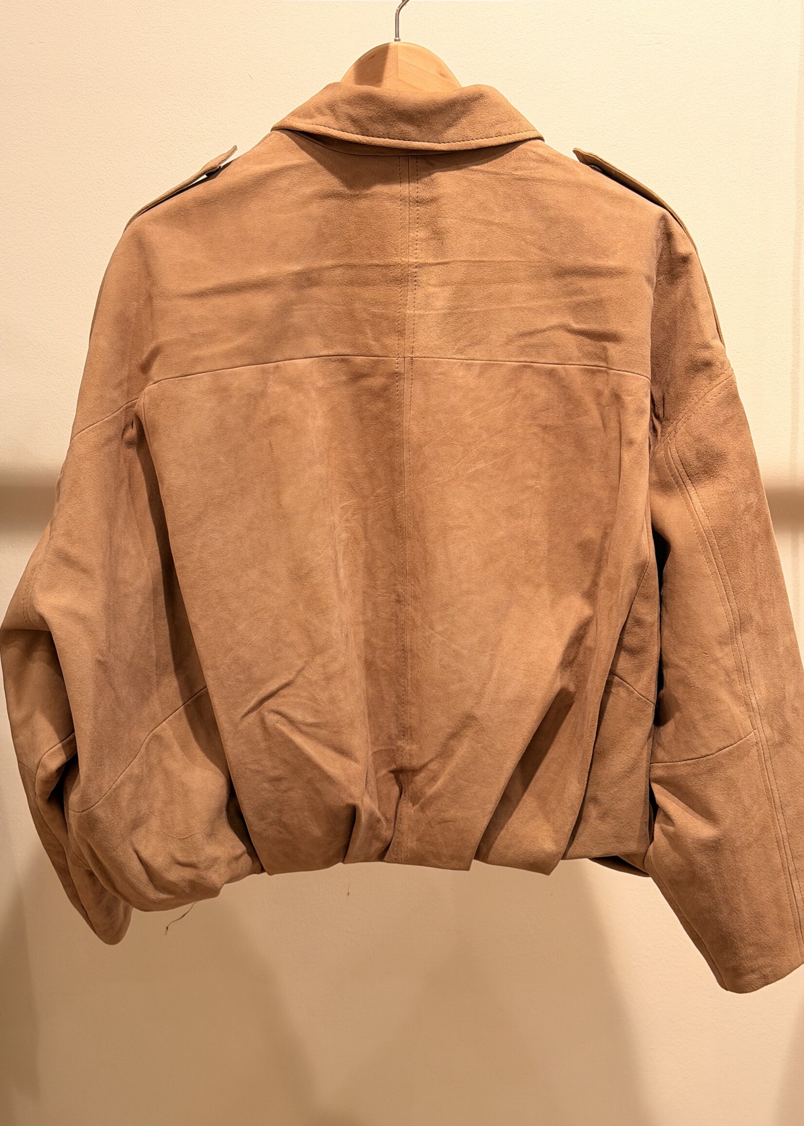 ALTER EGO Alter Ego Meghan Suede Bomber | Dark Sand