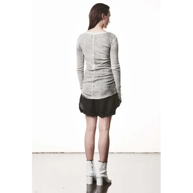 THOM KROM  WTS615 Worked Long Sleeve Shirt | Spray Grey