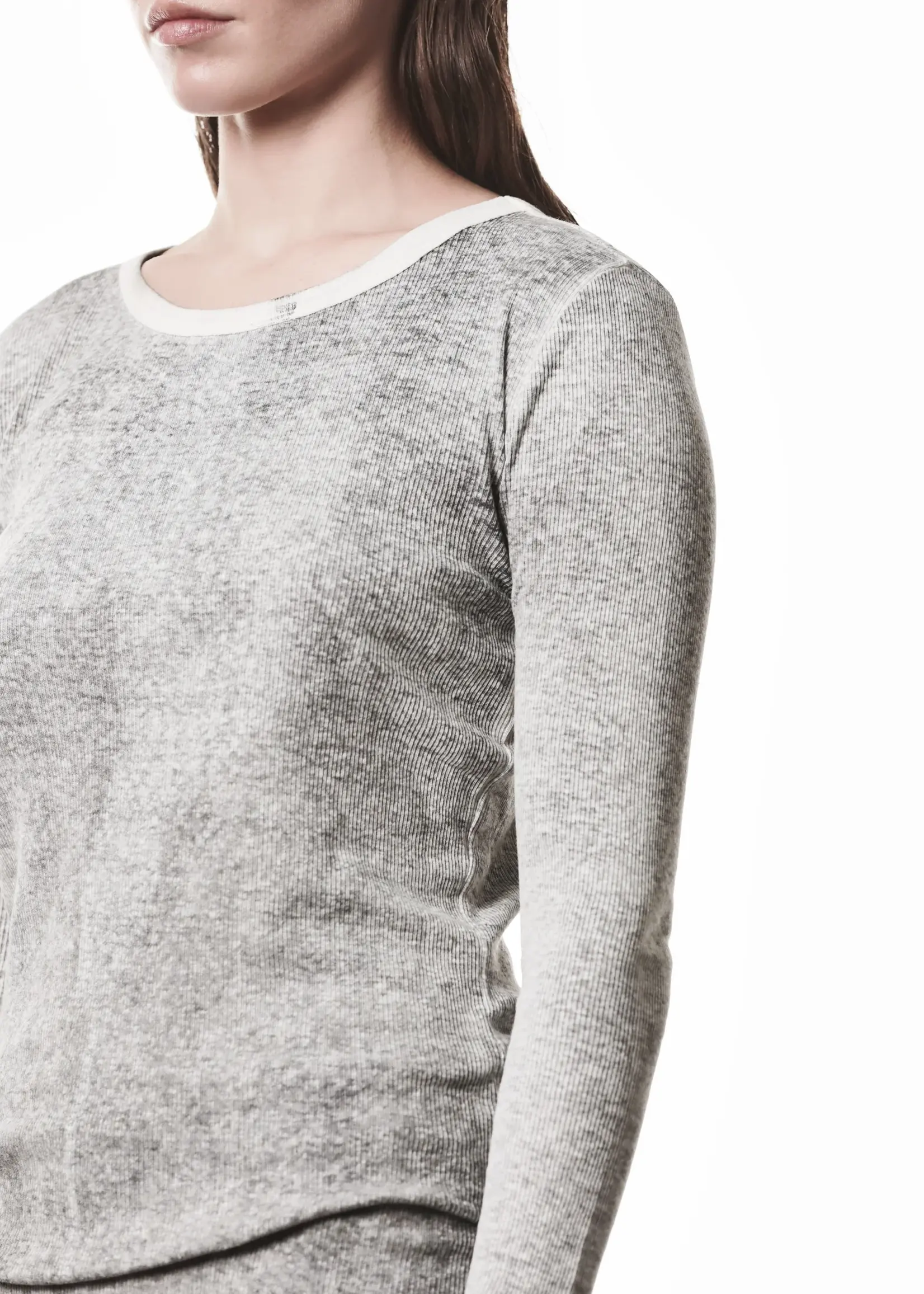 THOM KROM Thom Krom WTS615 Worked Long Sleeve Shirt | Spray Grey