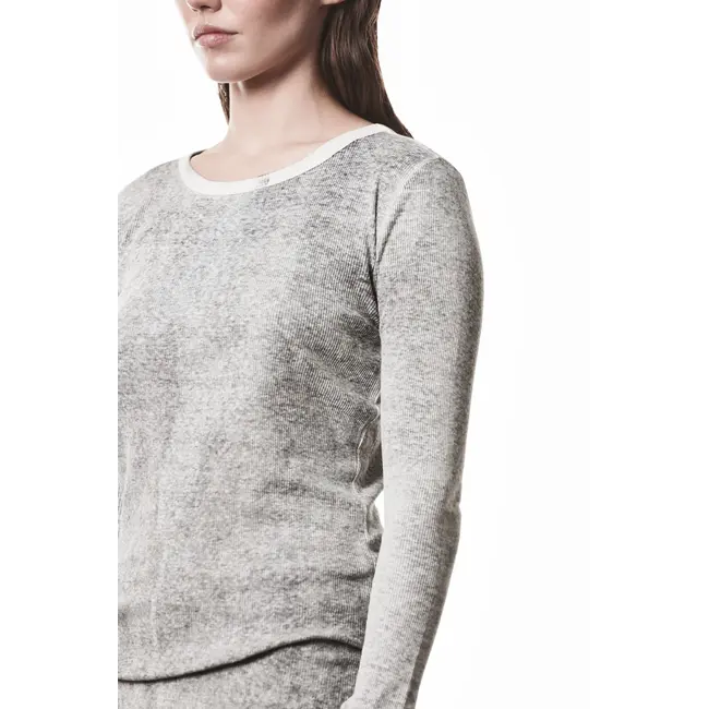 THOM KROM  WTS615 Worked Long Sleeve Shirt | Spray Grey