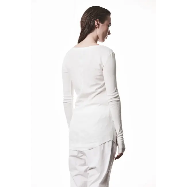 THOM KROM WTS615 Worked Long Sleeve | Off White