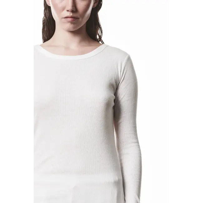 THOM KROM WTS615 Worked Long Sleeve | Off White