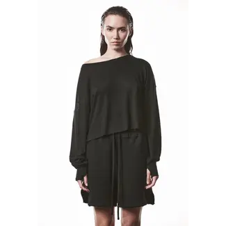 THOM KROM WTS613 Cropped Long Sleeve | Black