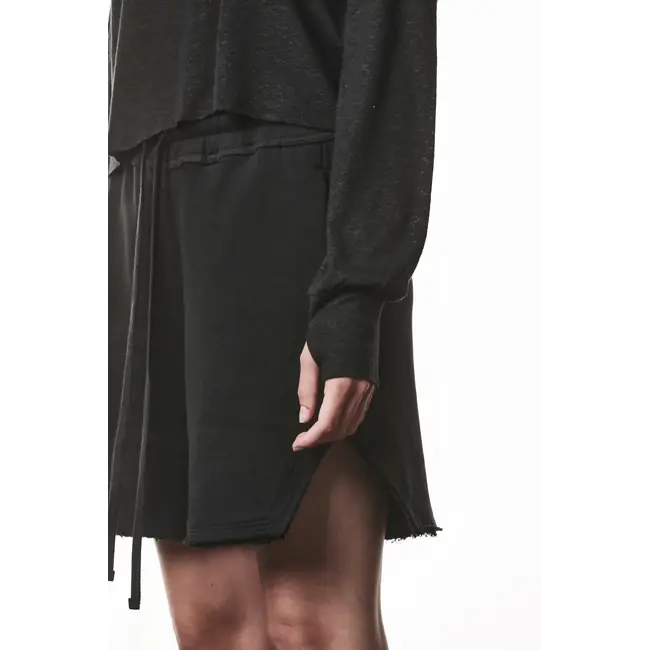 THOM KROM  WTS613 Cropped Long Sleeve | Black