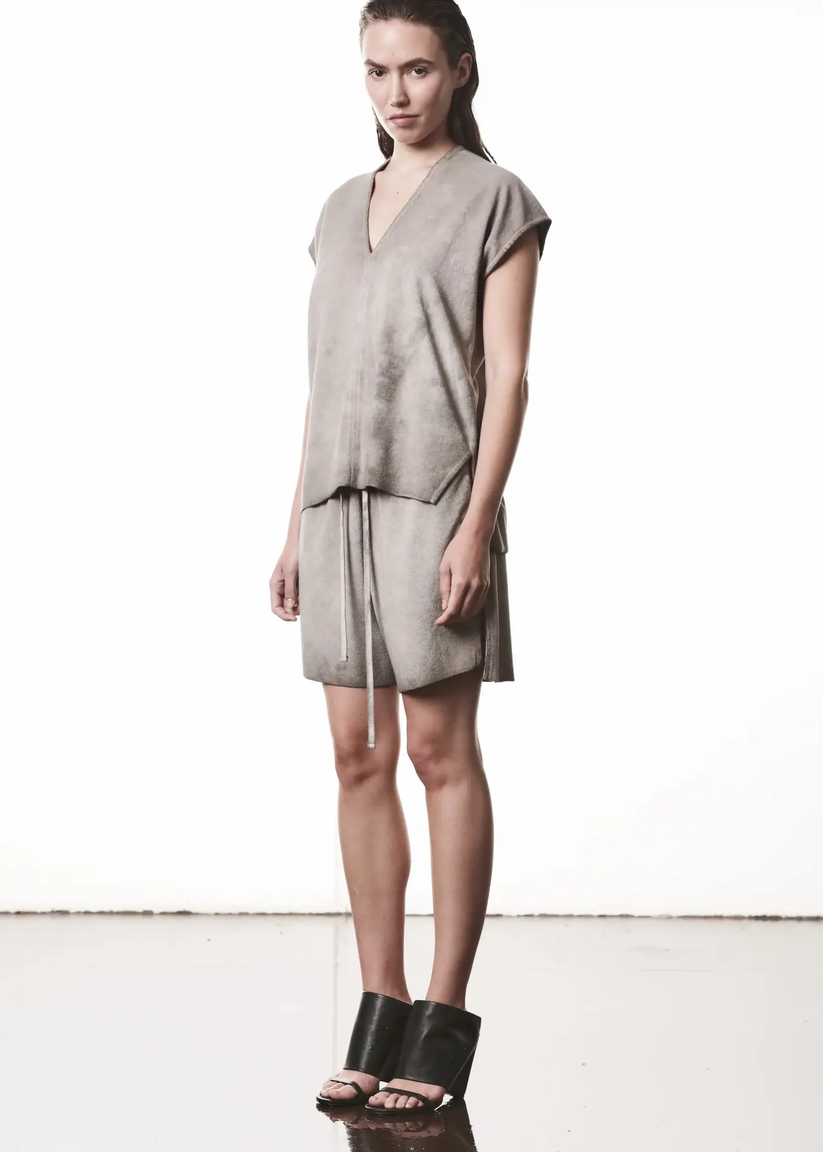 THOM KROM Thom Crom WTS610 Short Sleeve Top | Cold Dye Stone