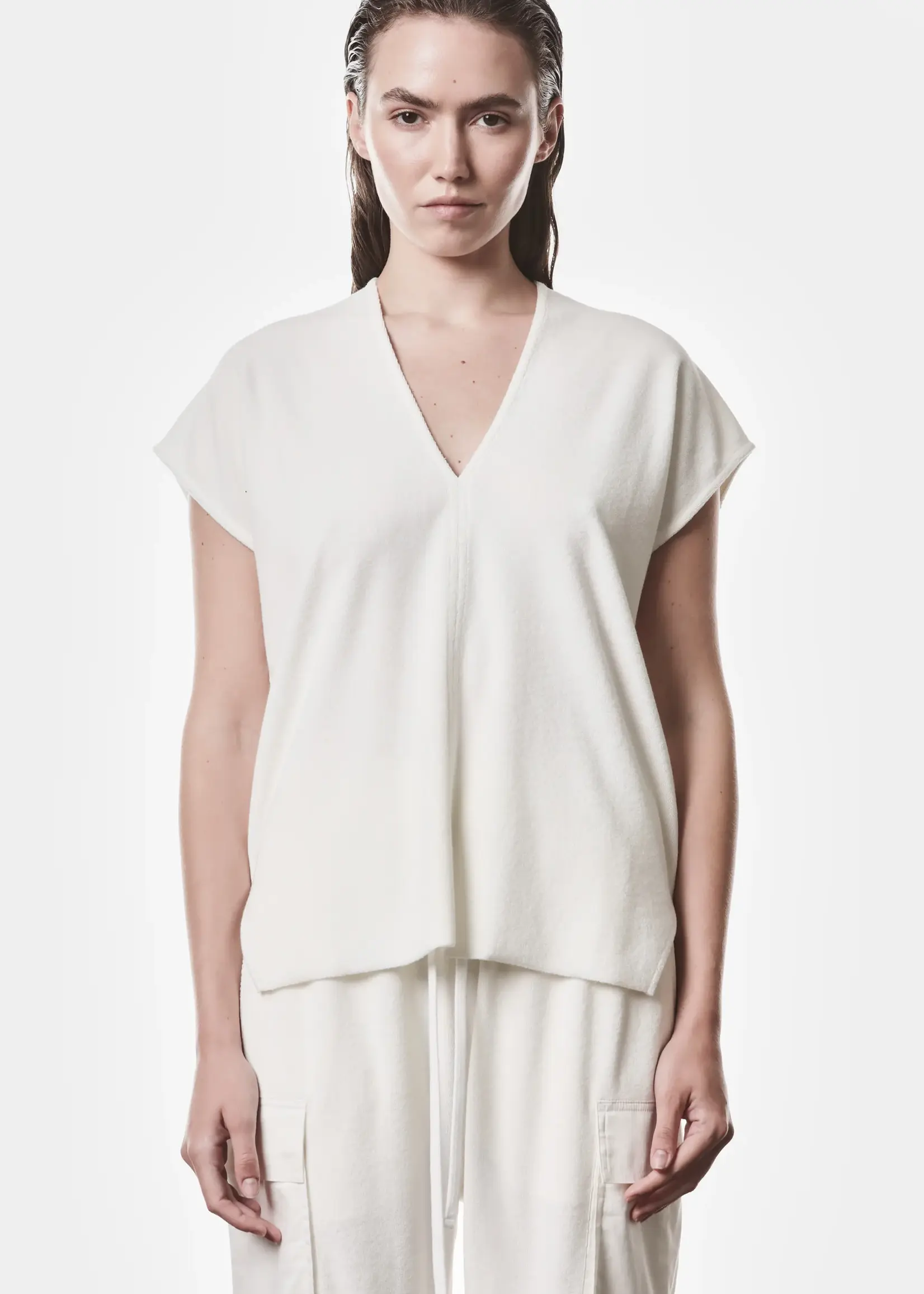 THOM KROM Thom Krom WTS610 Sleeveless Top | Off White