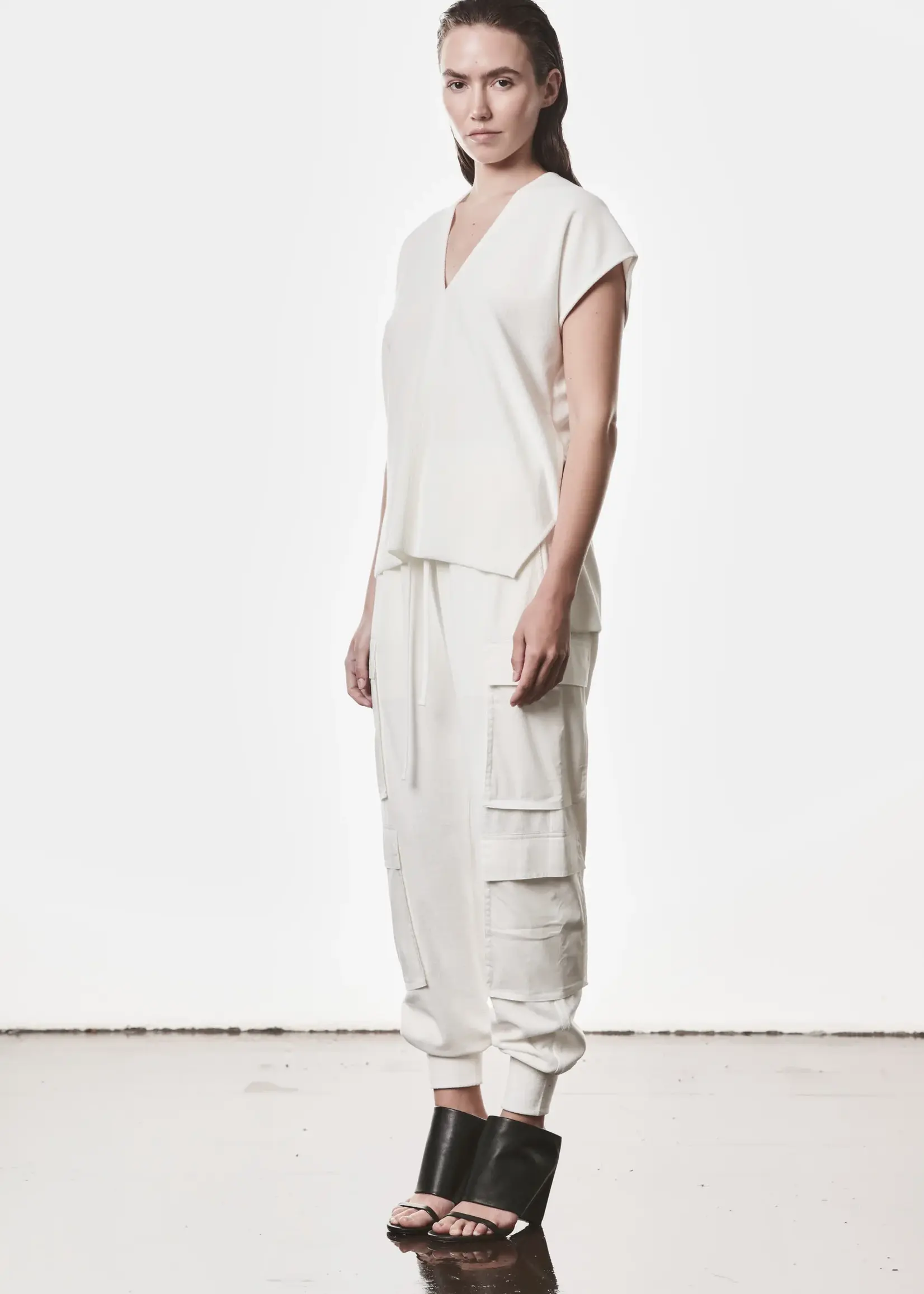 THOM KROM Thom Krom WTS610 Sleeveless Top | Off White