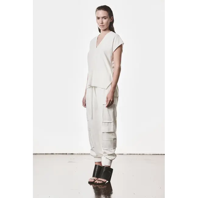 THOM KROM  WTS610 Sleeveless Top | Off White