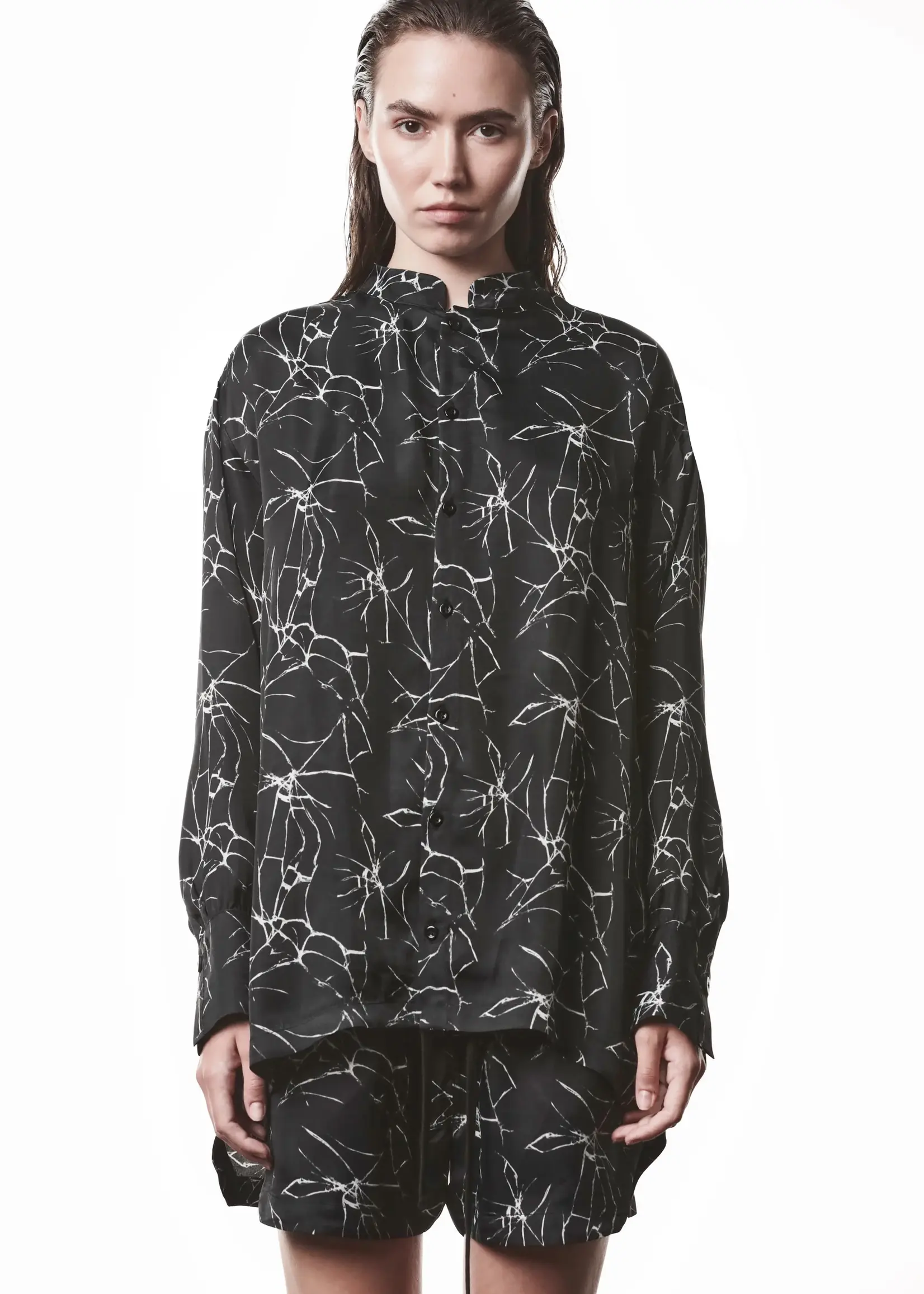 THOM KROM Thom Krom WH21 Long Sleeve Blouse | Marble Print