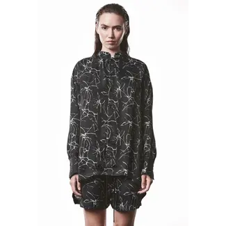 THOM KROM WH21 Long Sleeve Blouse | Marble Print