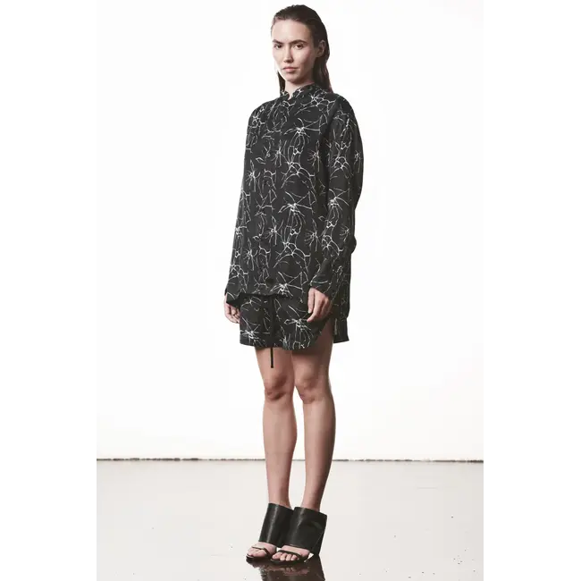 WH21 Long Sleeve Blouse | Marble Print