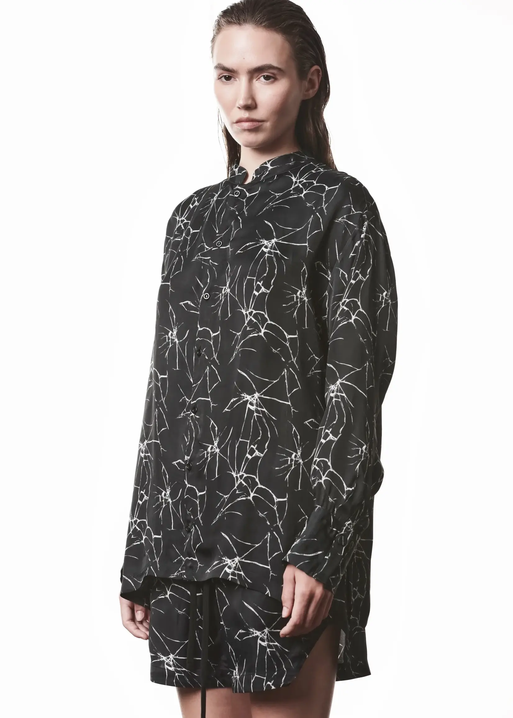 THOM KROM Thom Krom WH21 Long Sleeve Blouse | Marble Print