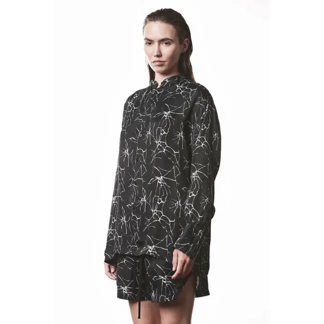 WH21 Long Sleeve Blouse | Marble Print
