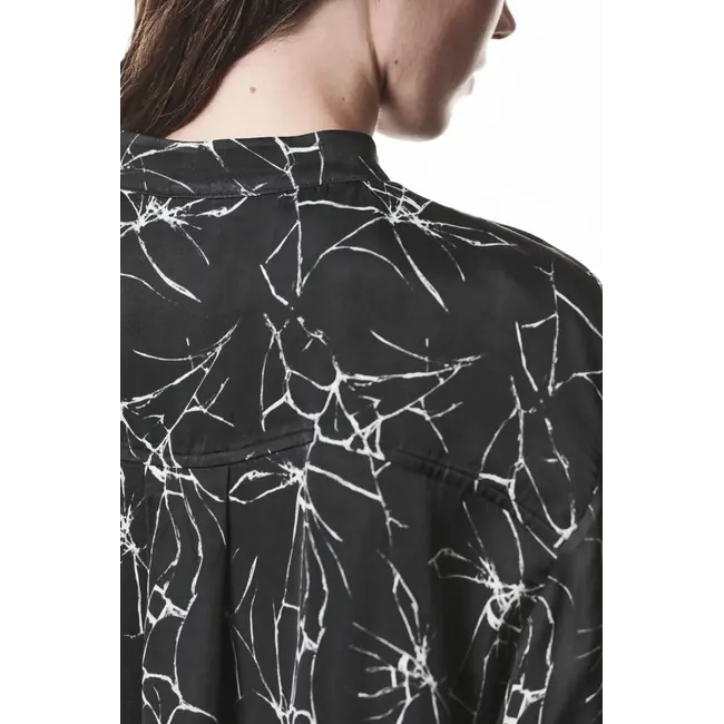 WH21 Long Sleeve Blouse | Marble Print