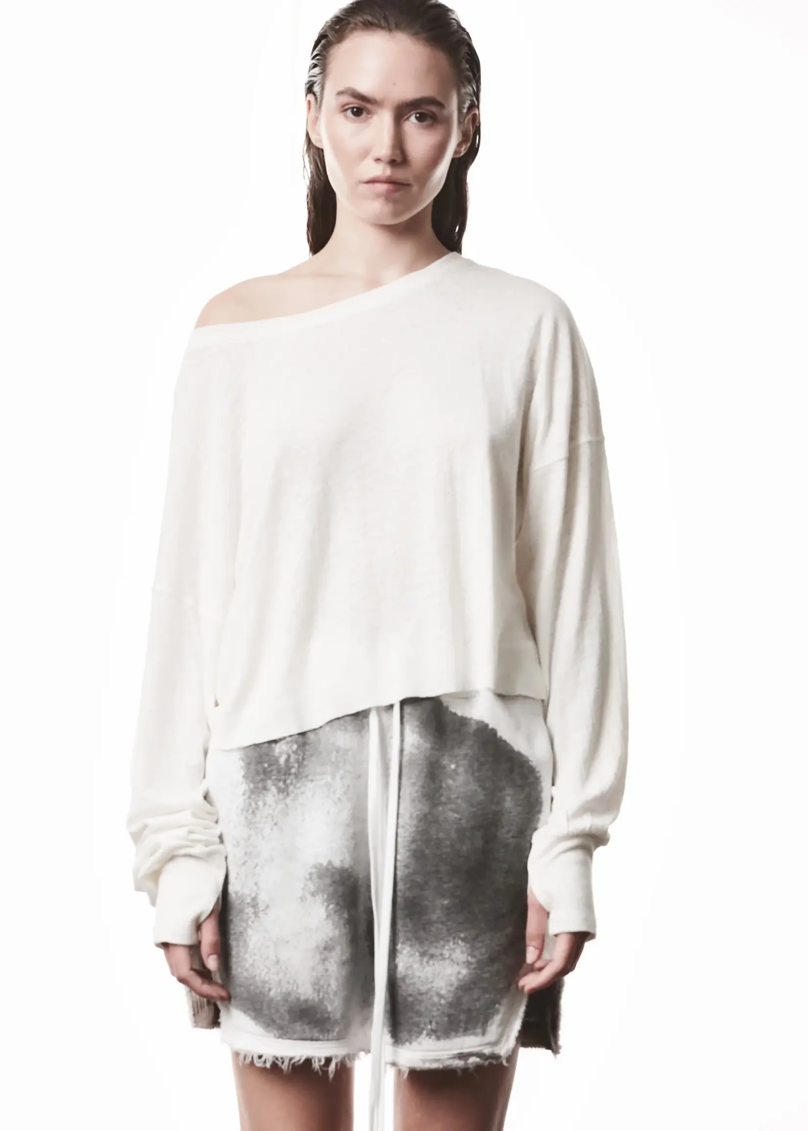 THOM KROM Thom Krom Cropped Long Sleeve | Off White