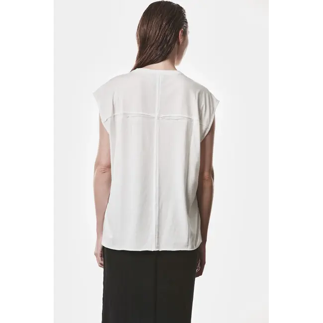 THOM KROM  Worked Short Sleeve | Off White