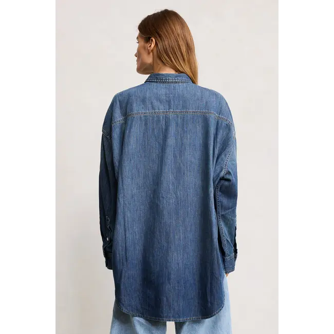 Button Front Workshirt | Seymour indigo
