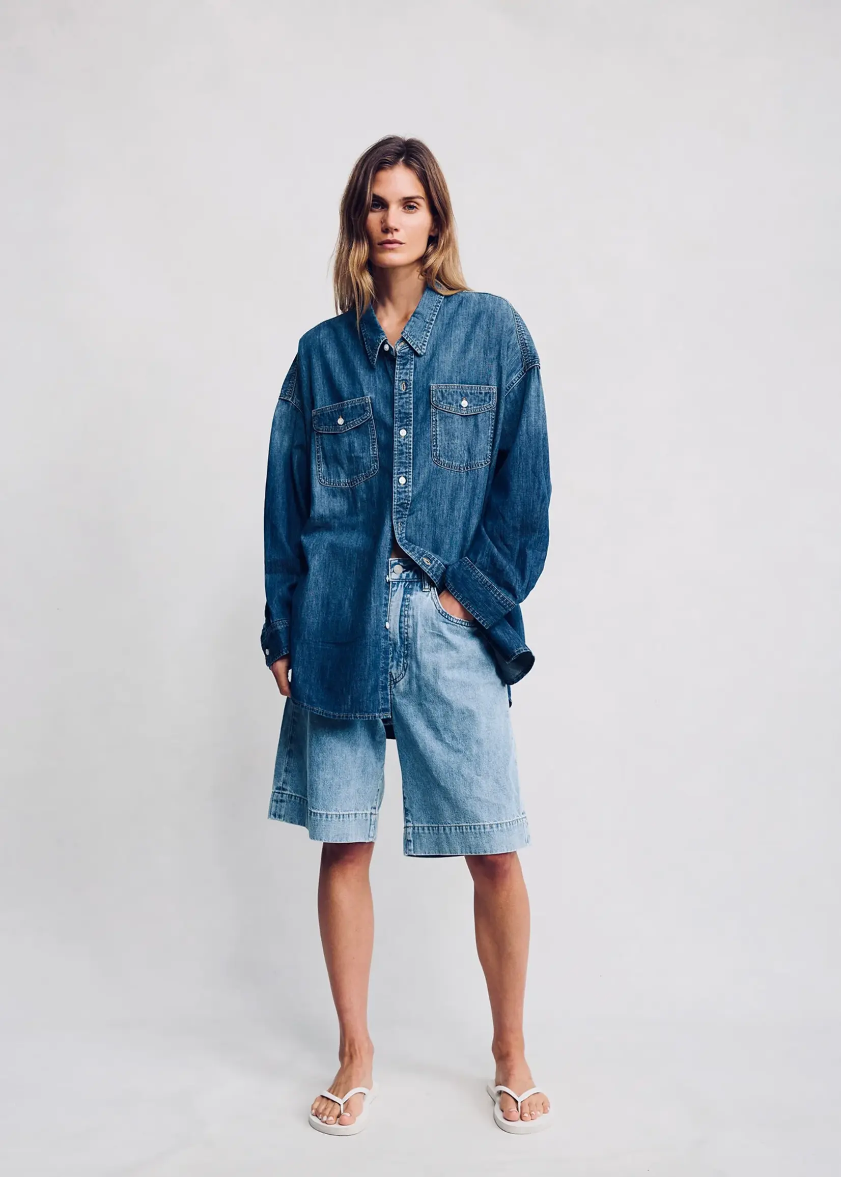 DENIMIST Denimist Button Front Workshirt | Seymour indigo