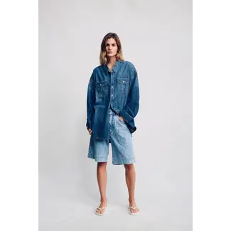 DENIMIST Button Front Workshirt | Seymour indigo