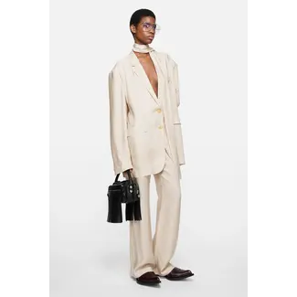 ACNE STUDIOS Acne Studios Single Breasted Suit Jacket | Beige multi