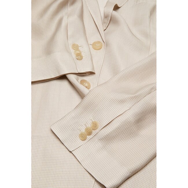 ACNE STUDIOS  Single Breasted Suit Jacket | Beige multi
