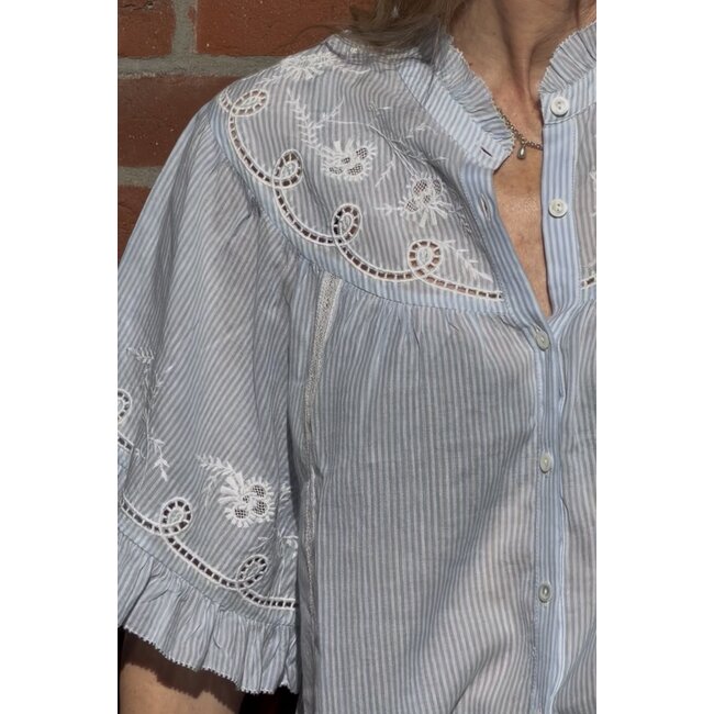 XIRENA Mae Shirt | Blue White