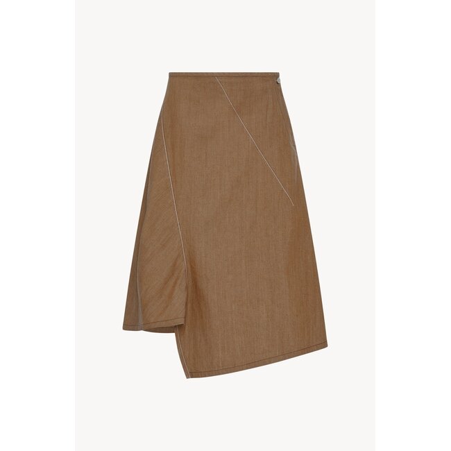 6397 Diagonal Denim Skirt | Tawny