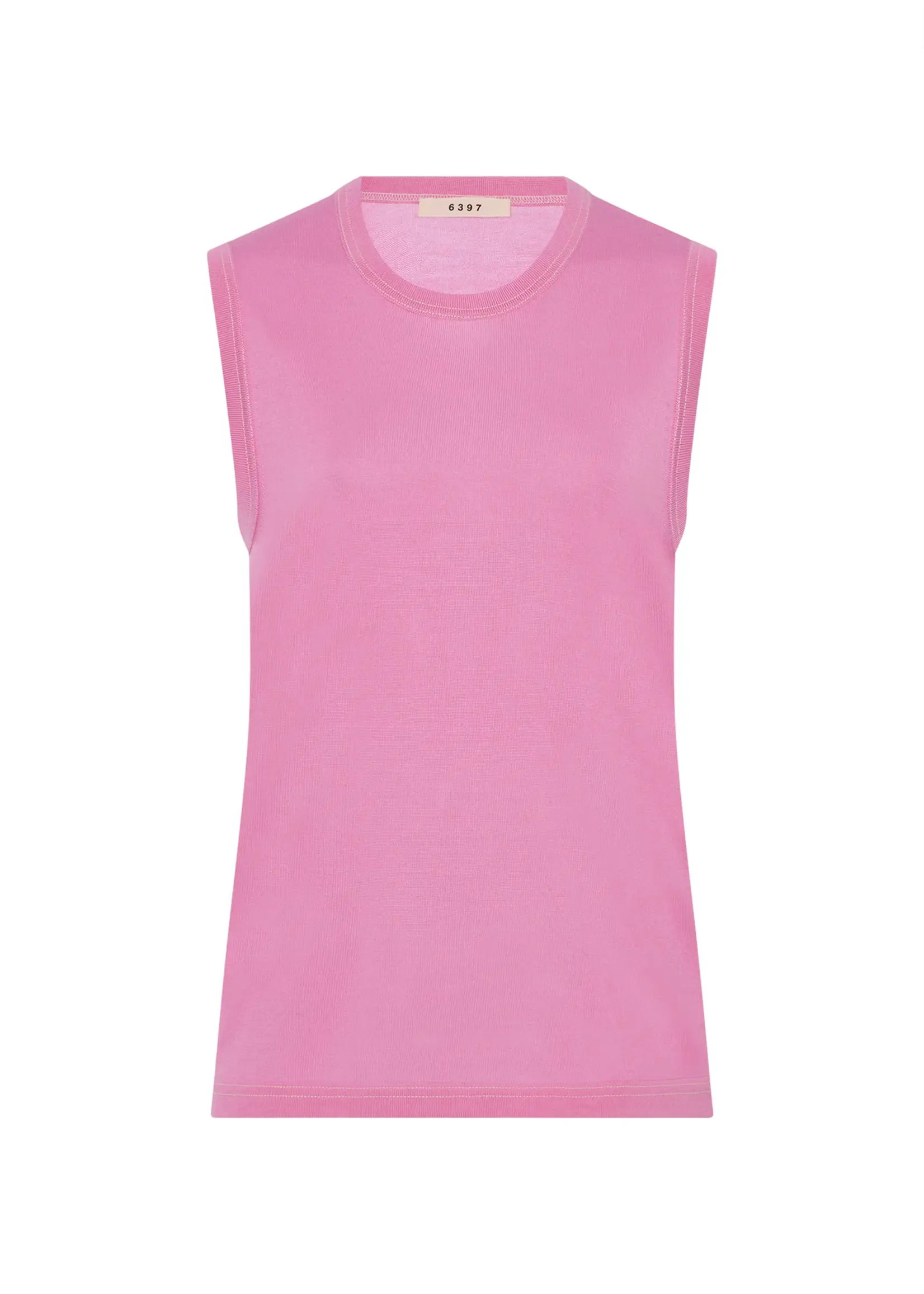 6397 Contrast Stitch Shell | Pink Panther