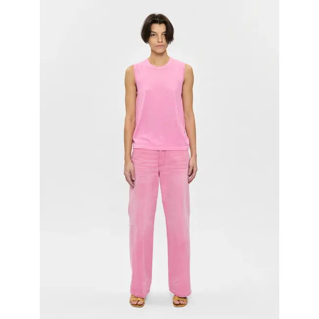 6397 Contrast Stitch Shell | Pink Panther